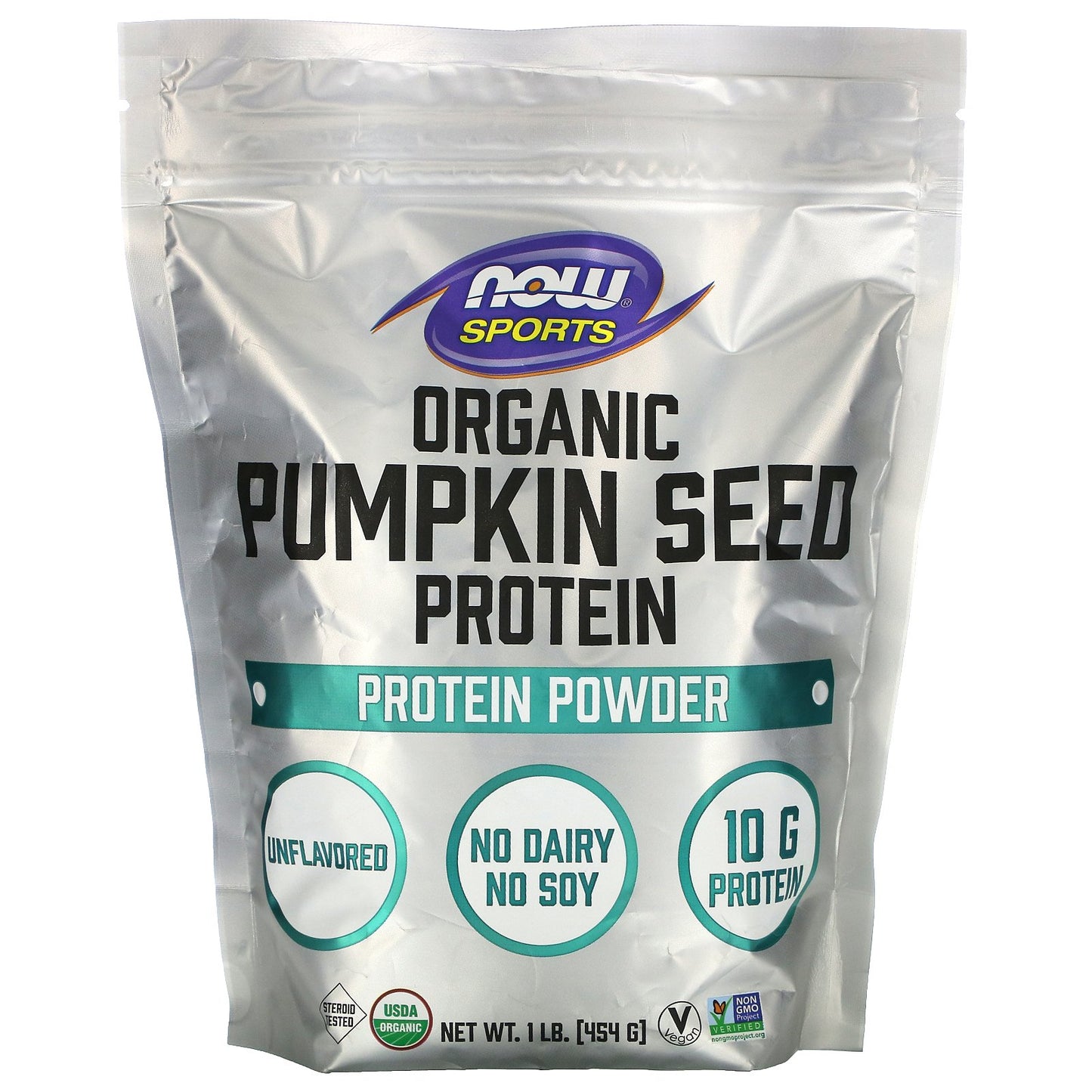 NOW Foods, Sports, Organic Pumpkin Seed Protein Powder,  Unflavored, 1 lb (454 g)