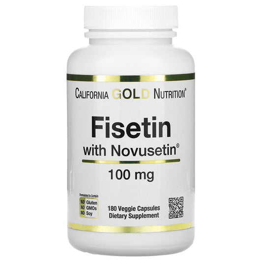 California Gold Nutrition, Fisetin with Novusetin, 100 mg, 180 Veggie Capsules