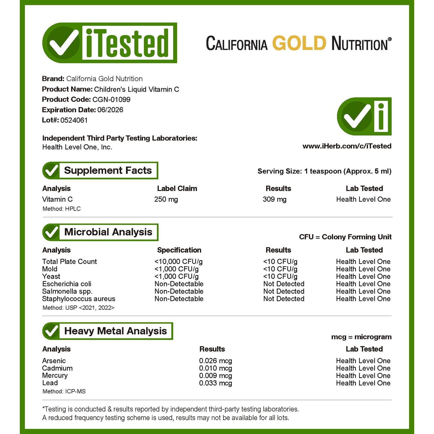 California Gold Nutrition, Kids Gold C, Liquid Vitamin C, Tart Orange, 4 fl oz (118 ml)