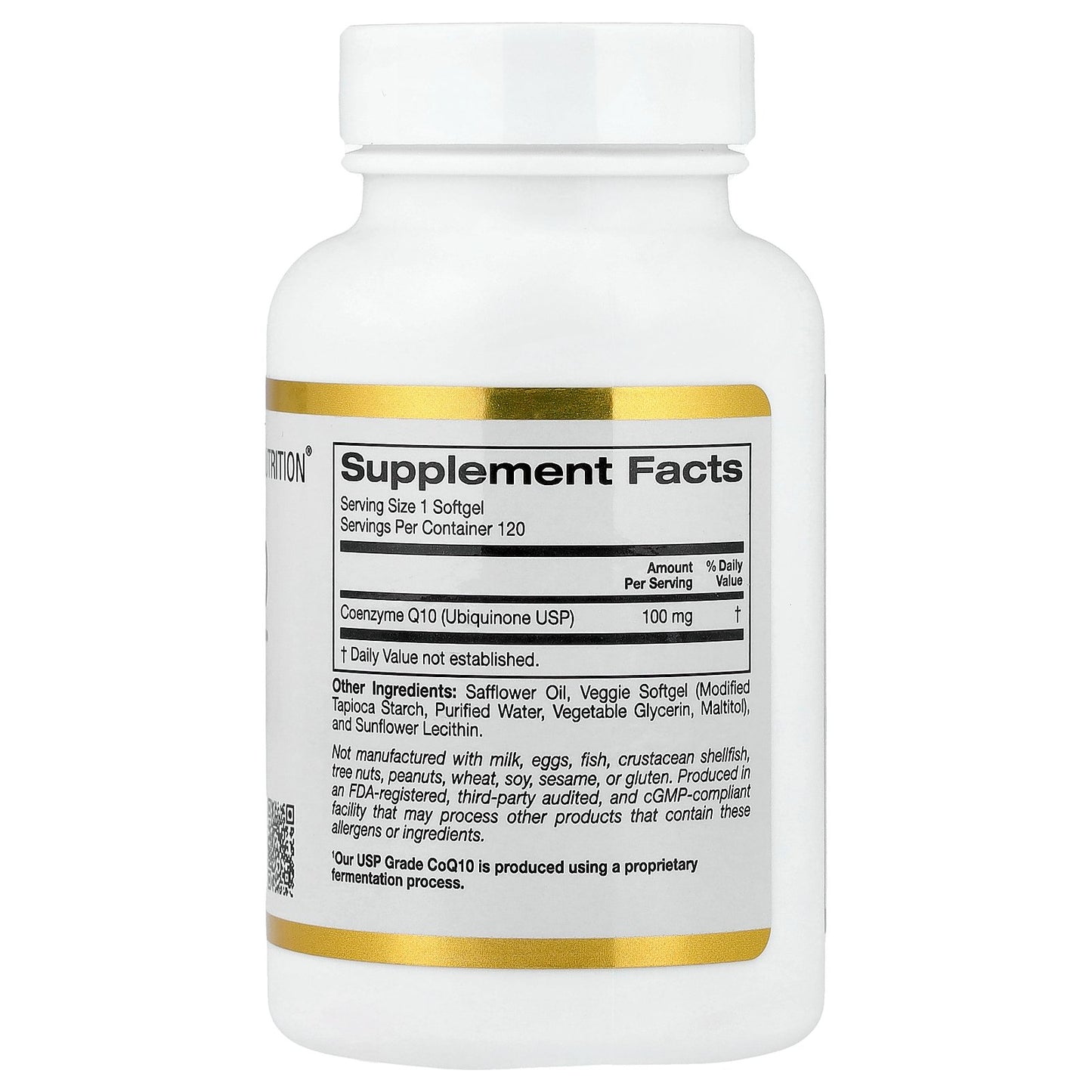 California Gold Nutrition, CoQ10, 100 mg, 120 Veggie Softgels