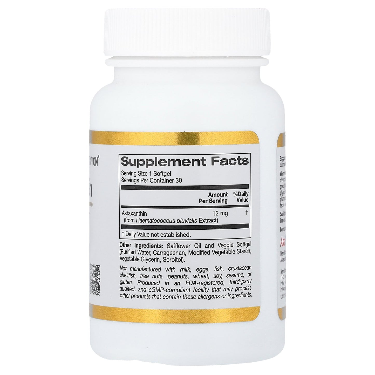 California Gold Nutrition, Astaxanthin, Astalif® Pure Icelandic, 12 mg, 30 Veggie Softgels