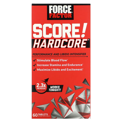 Force Factor, SCORE! Hardcore®, Performance and Libido Intensifier, 60 Tablets