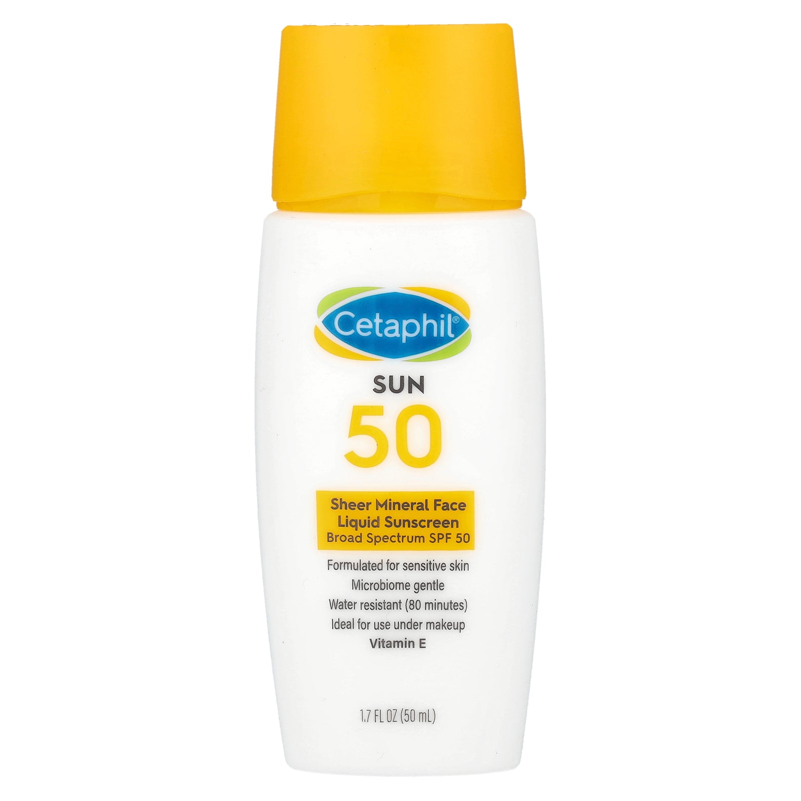 Cetaphil, Sheer Mineral Face Liquid Sunscreen, SPF 50, 1.7 fl oz (50 ml)