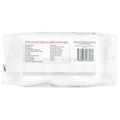 Naty, 100% Flushable Wipes, Fragrance Free , 56 Wipes