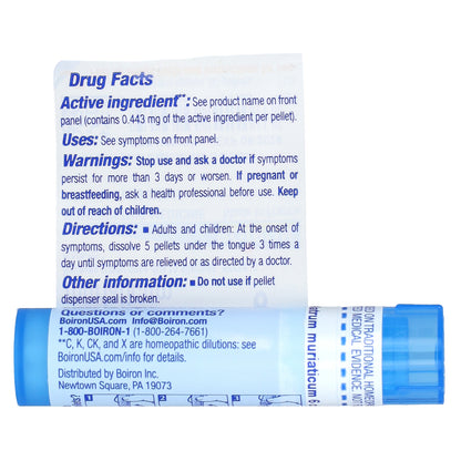 Boiron, Natrum Muriaticum 6C, Allergy Relief, 80 Pellets