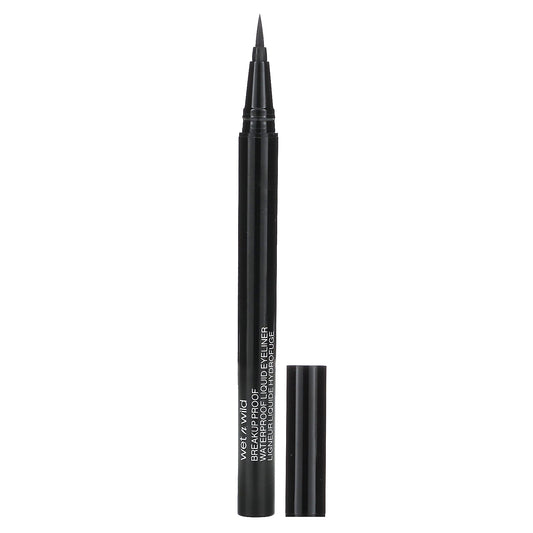 wet n wild, Breakup Proof, Waterproof Liquid Eyeliner, 1111509 Ultra Black, 0.03 fl oz (0.9 ml)