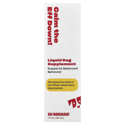 Oh Norman, Calm Down, Liquid Dog Supplement, 1 fl oz (30 ml)