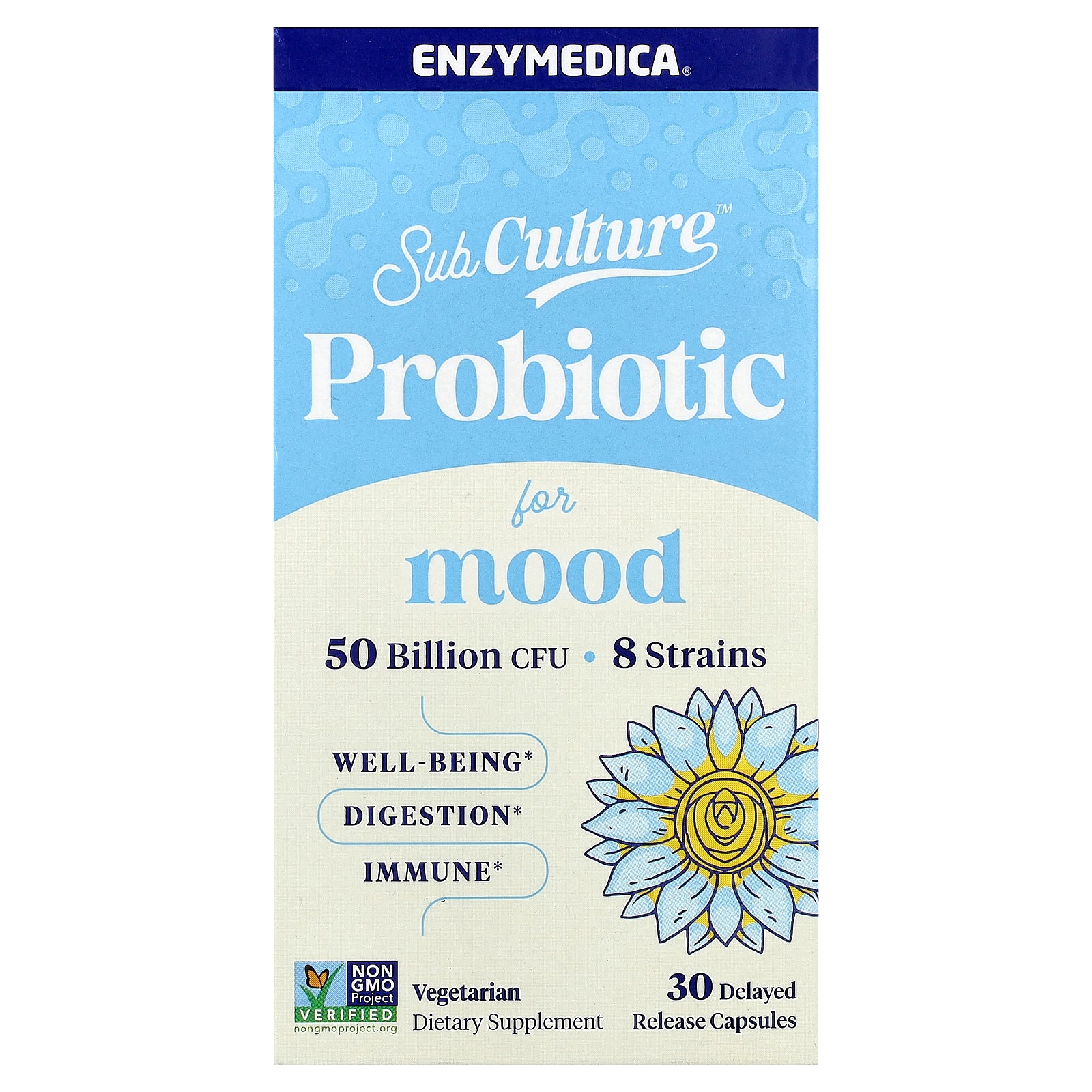 Enzymedica, SubCulture™ Probiotic For Mood, 30 Delayed Release Capsules