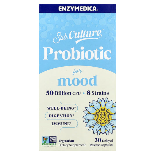 Enzymedica, SubCulture™ Probiotic For Mood, 30 Delayed Release Capsules