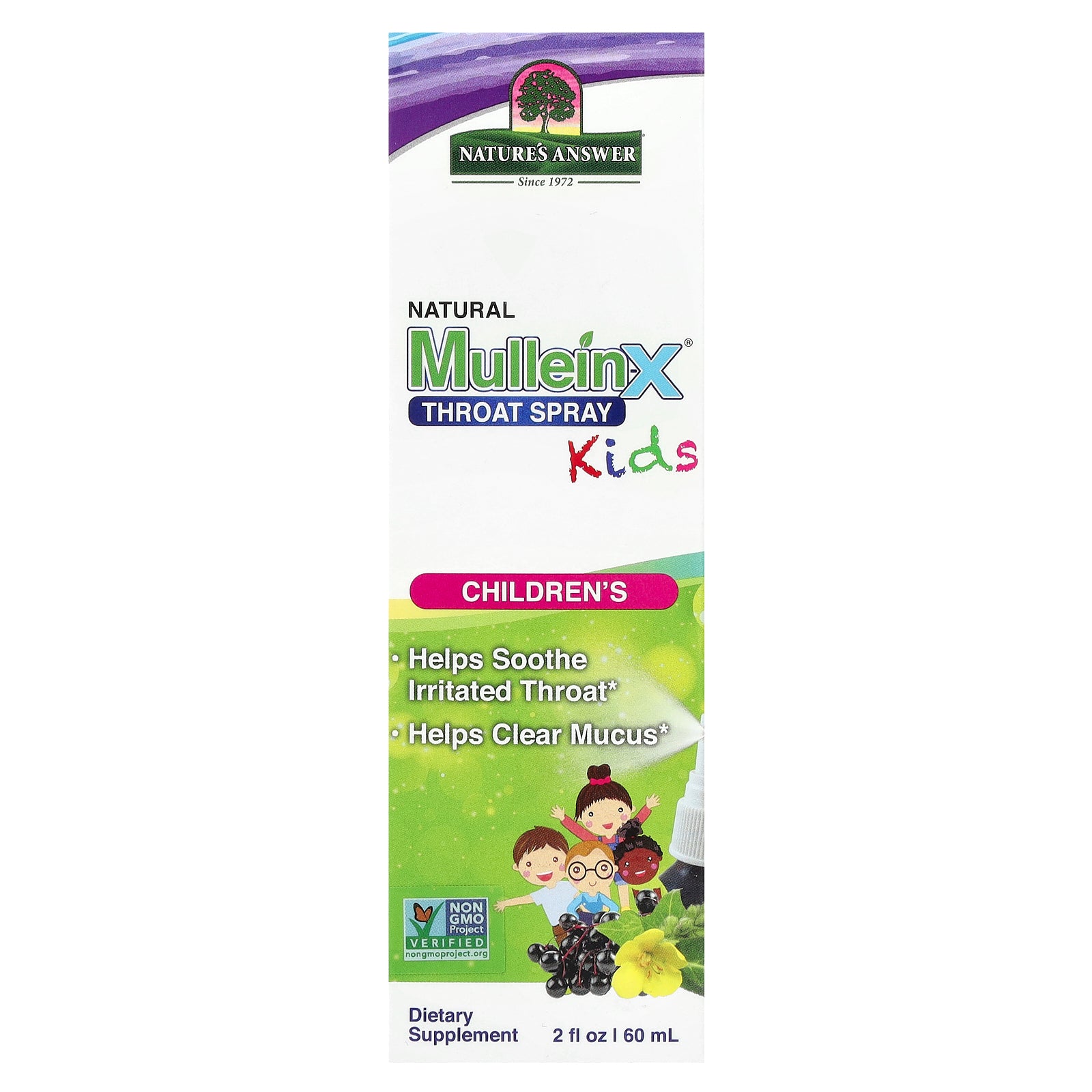 Nature's Answer, MulleinX® Kids Throat Spray, 2 fl oz (60 ml)