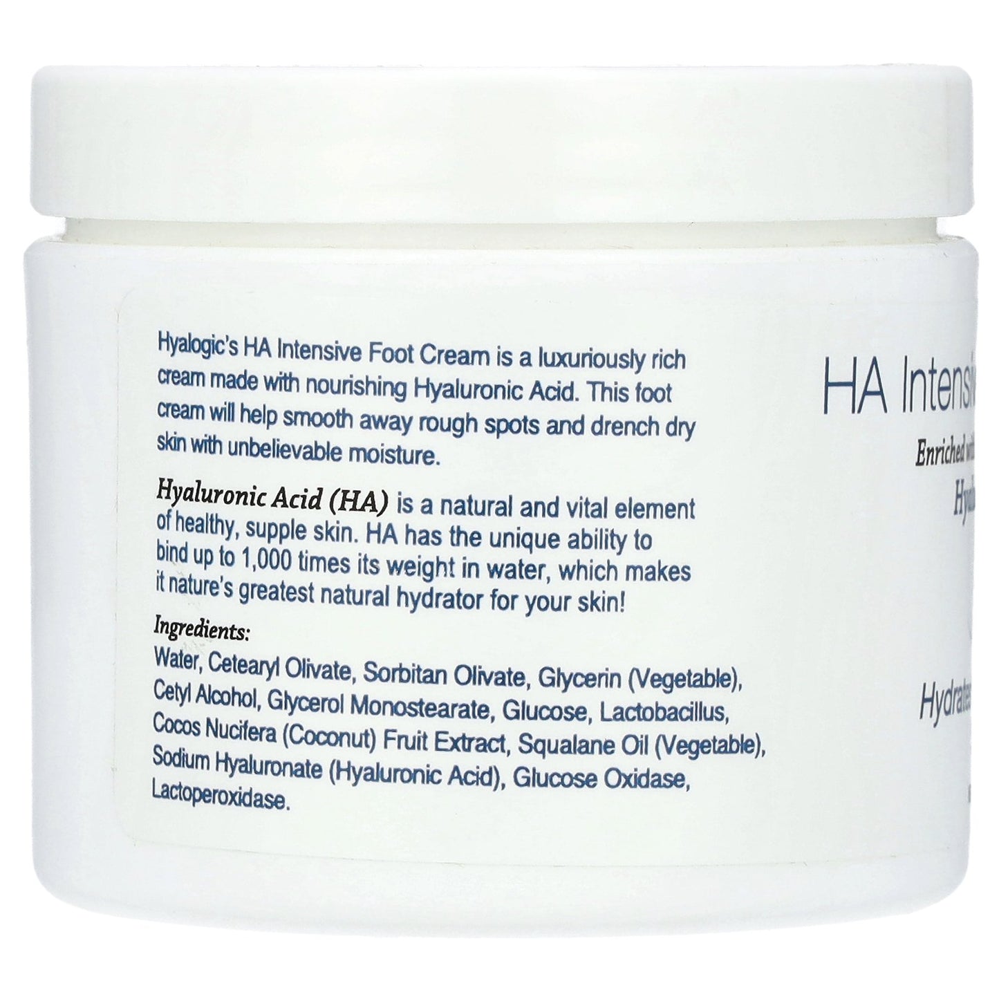 Hyalogic, HA Intensive Foot Cream, 4 oz (113.4 g)