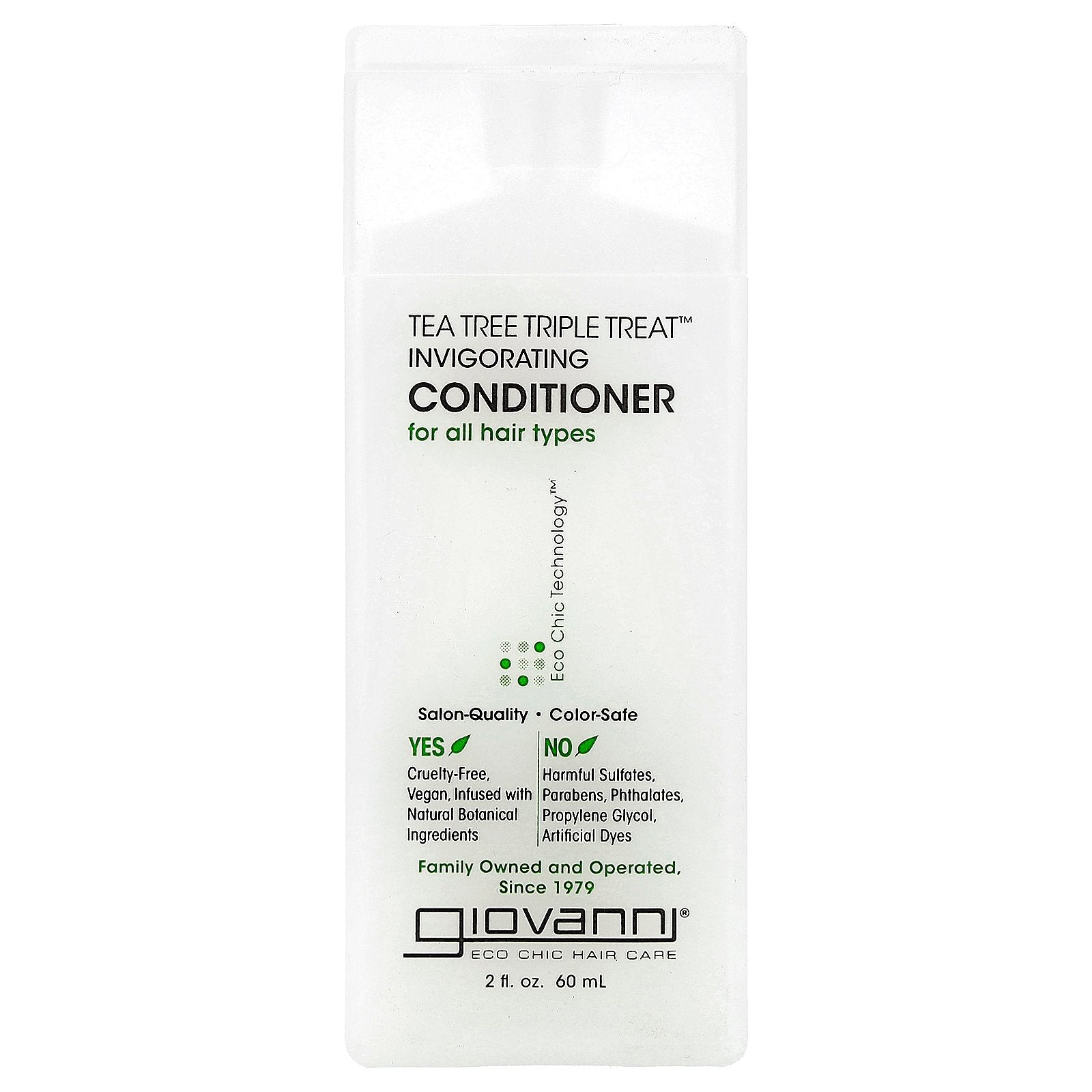 Giovanni, Tea Tree Triple Treat™, Invigorating Conditioner, For All Hair Types, 2 fl oz (60 ml)