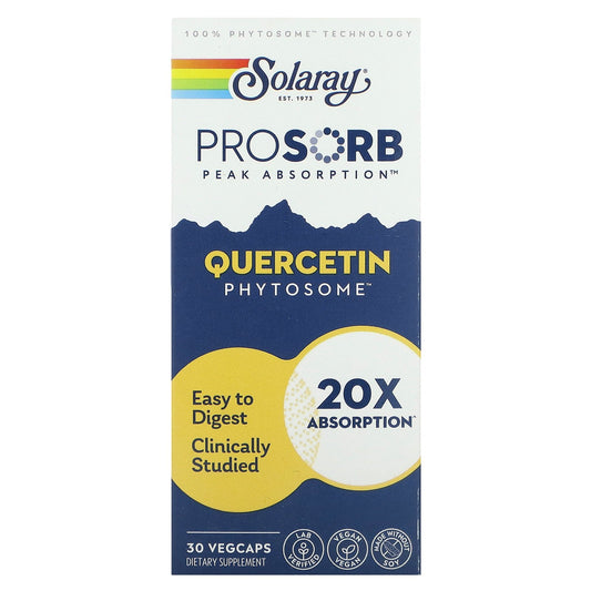 Solaray, Quercetin Phytosome, 250 mg, 30 VegCaps