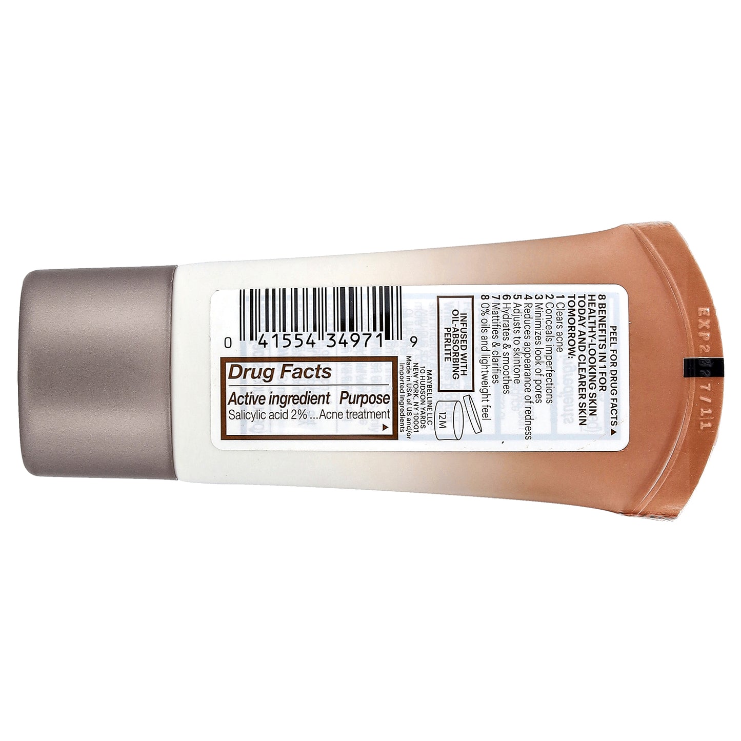 Maybelline, Dream BB Pure, Skin Clearing Beauty Balm, 130 Medium Deep Sheer Tint, 1 fl oz (30 ml)