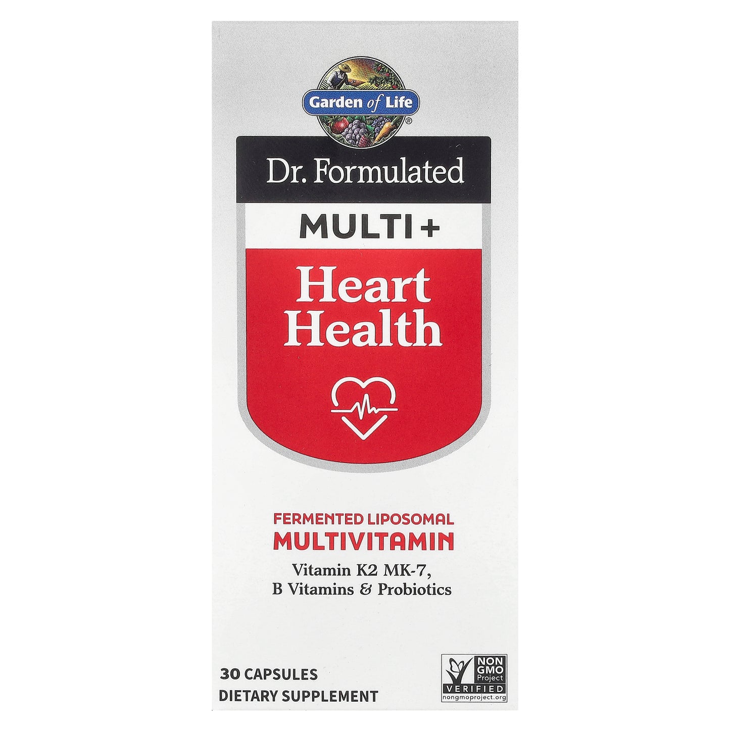 Garden of Life, Dr. Formulated Multi+, Heart Health, 30 Capsules