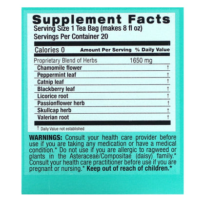 Triple Leaf Tea, Relaxing, Caffeine Free, 20 Tea Bags, 1.16 oz (33 g)