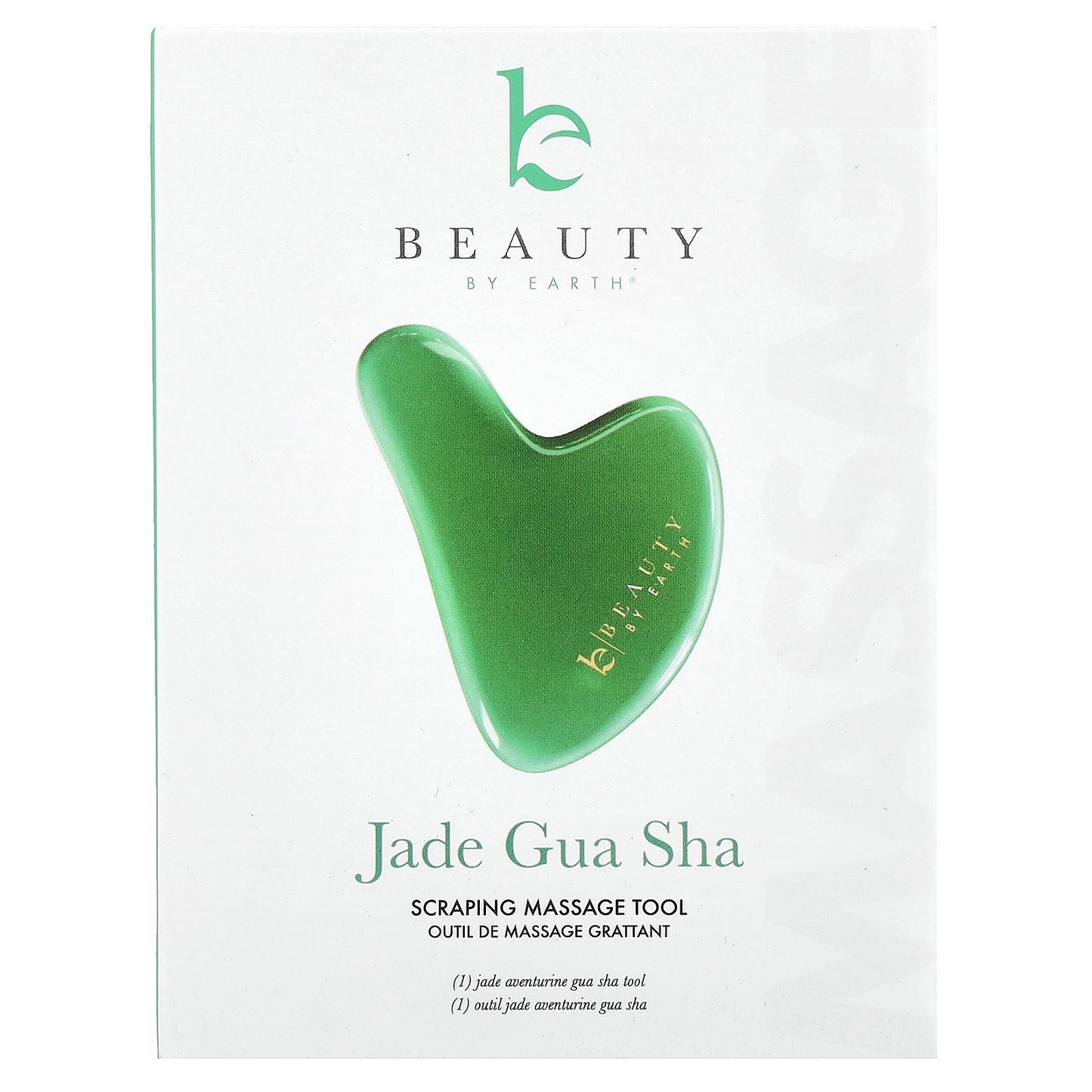 Beauty By Earth, Jade Gua Sha, Scraping Massage Tool, 1 Tool