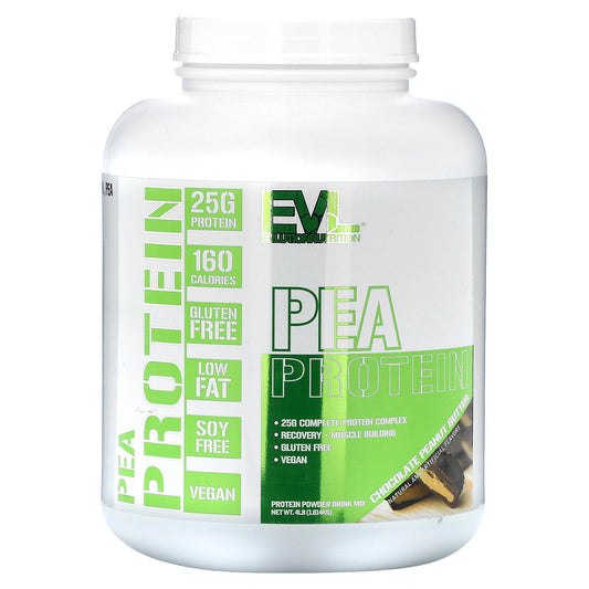 EVLution Nutrition, Pea Protein, Chocolate Peanut Butter, 4 lb (1.814 kg)