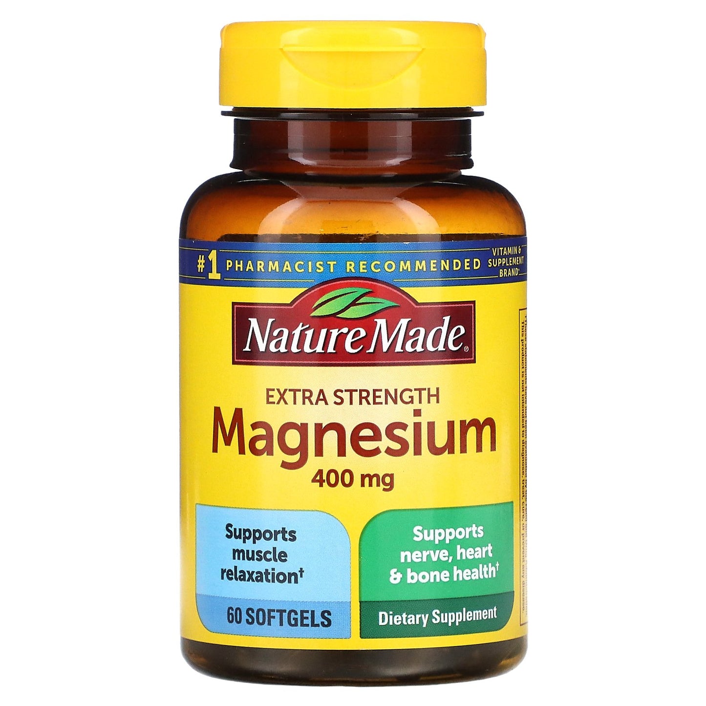 Nature Made, Magnesium, Extra Strength, 400 mg, 60 Softgels