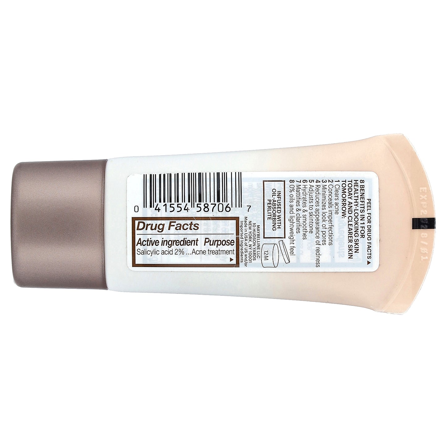 Maybelline, Dream BB Pure, Skin Clearing Beauty Balm, 100 Light Sheer Tint, 1 fl oz (30 ml)