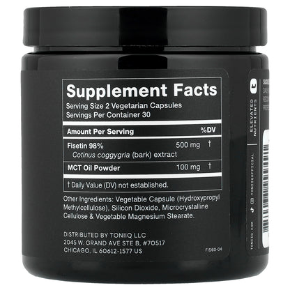 Toniiq, Fisetin 500, 60 Capsules