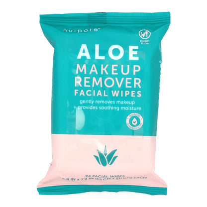 Nu-Pore, Aloe Makeup Remover Facial Wipes , 24 Wipes