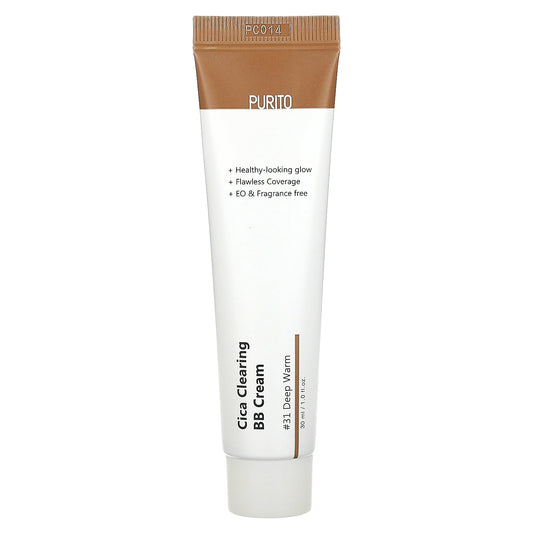 Purito, Cica Clearing BB Cream, 31 Deep Warm, 1 fl oz (30 ml)