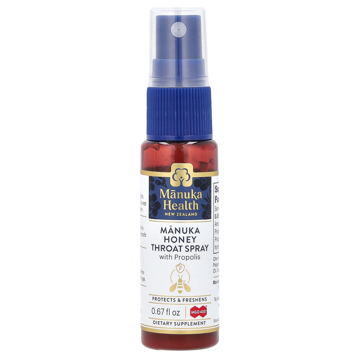 Manuka Health, Manuka Honey Throat Spray with Propolis, MGO 400+, 0.67 fl oz