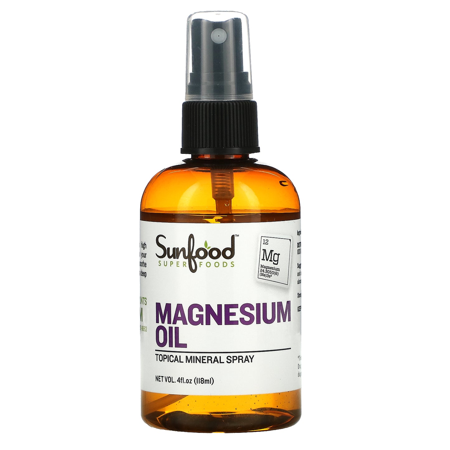 Sunfood, Magnesium Oil, 4 fl oz (118 ml)