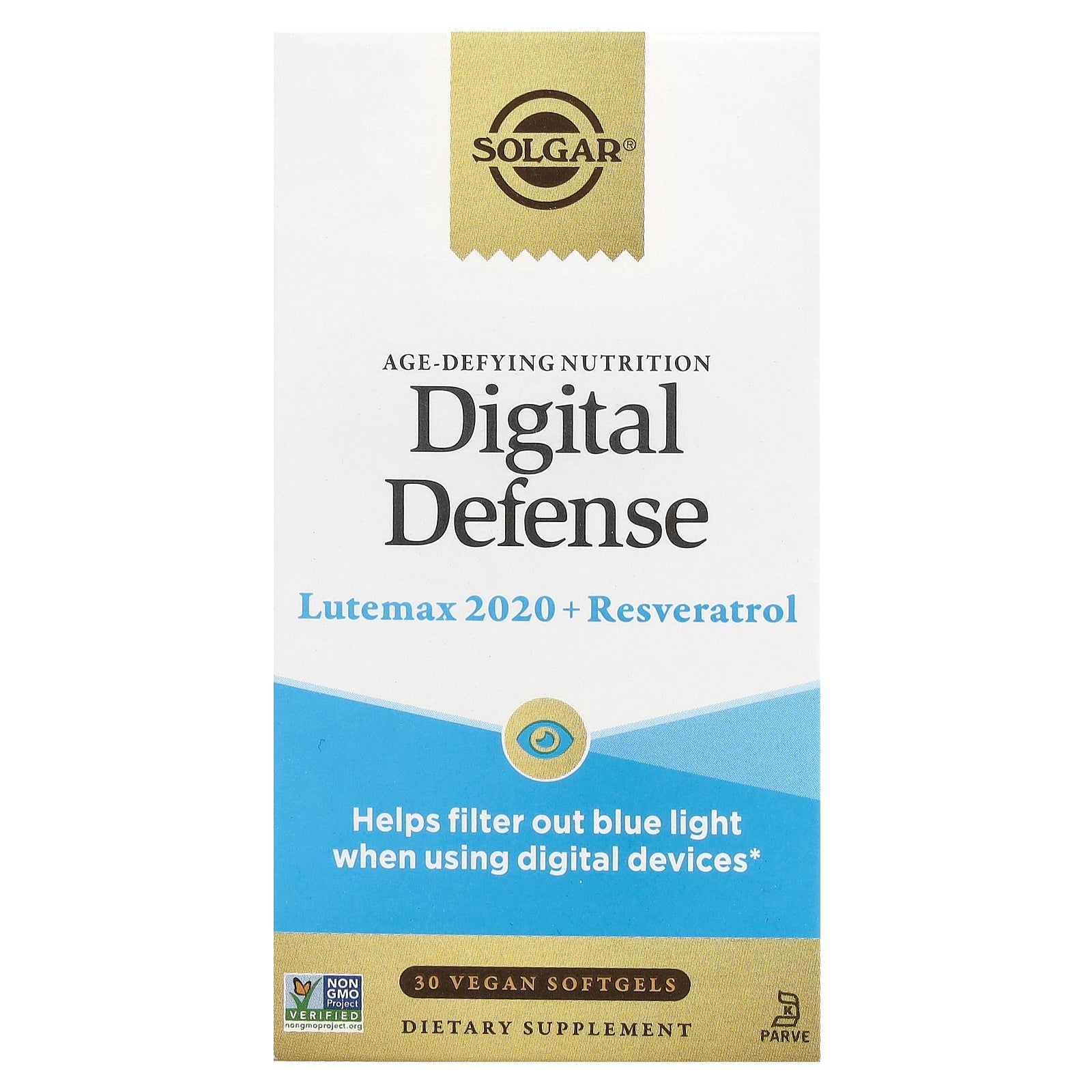 Solgar, Age-Defying Nutrition, Digital Defense, 30 Vegan Softgels