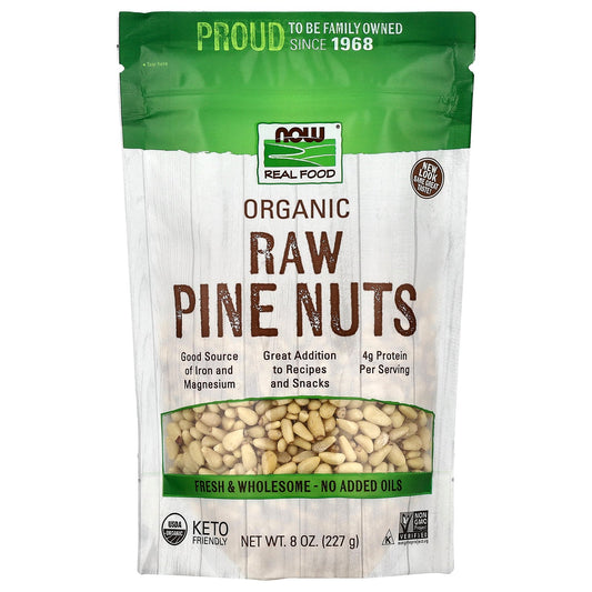 NOW Foods, Real Food, Organic Raw Pine Nuts, 8 oz (227 g)