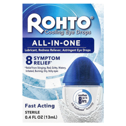 Rohto, Cooling Eye Drops, All-In-One, 0.4 fl oz (13 ml)