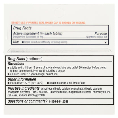 Unisom, SleepTabs, Nighttime Sleep-Aid, 32 Tablets