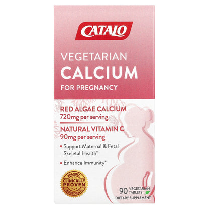 CATALO, Vegetarian Calcium For Pregnancy, 90 Vegetarian Tablets