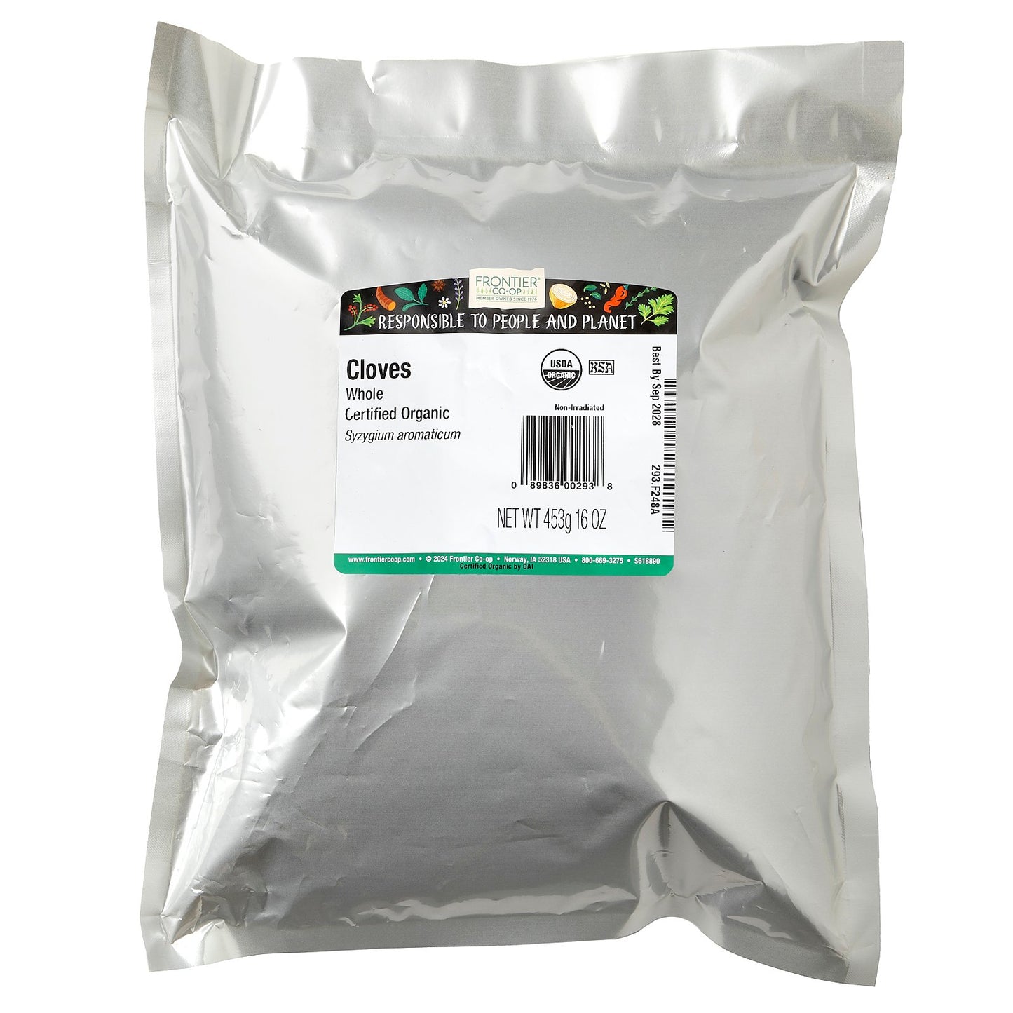 Frontier Co-op, Organic Cloves, Whole, 16 oz (453 g)