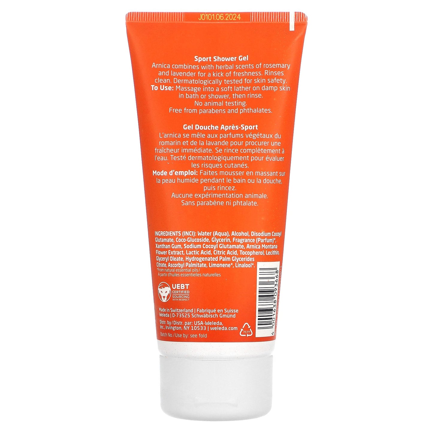 Weleda, Sport Shower Gel, Arnica Extracts, 6.8 fl oz (200 ml)