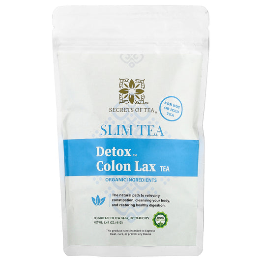 Secrets of Tea, Slim Tea, Detox™ Colon Lax Tea, 20 Unbleached Tea Bags, 1.47 oz (41 g)