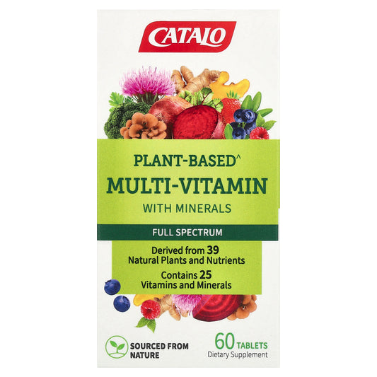 CATALO, Plant-Based Multi-Vitamin with Minerals, 60 Tablets