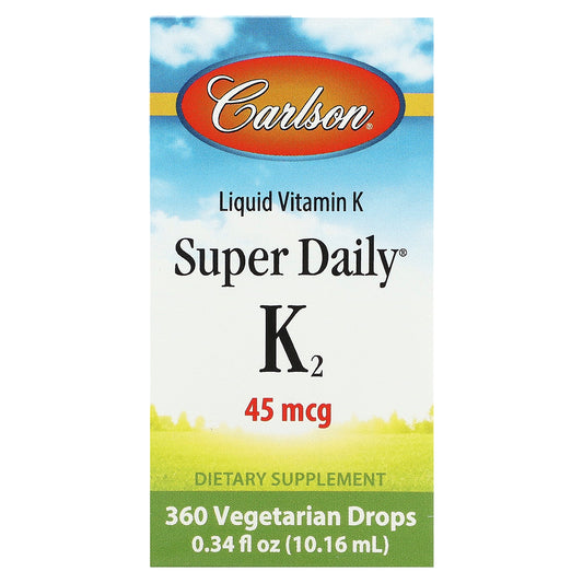 Carlson, Super Daily® K2, 45 mcg, 0.34 fl oz (10.16 ml)