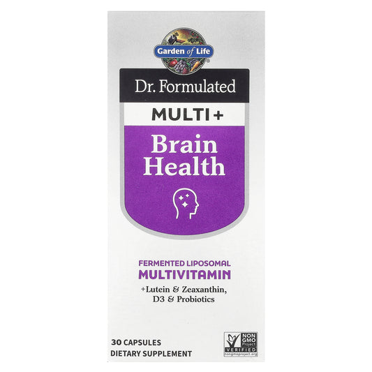 Garden of Life, Dr. Formulated Multi+, Brain Health, 30 Capsules