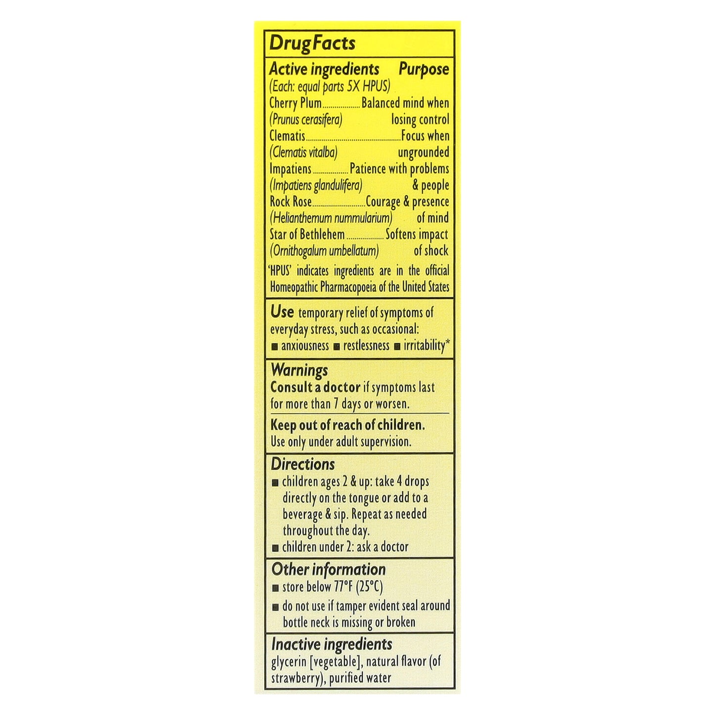 Bach, Rescue® Dropper Kids, Stress Relief, For Ages 2 & Up, Strawberry, 0.35 fl oz (10 ml)