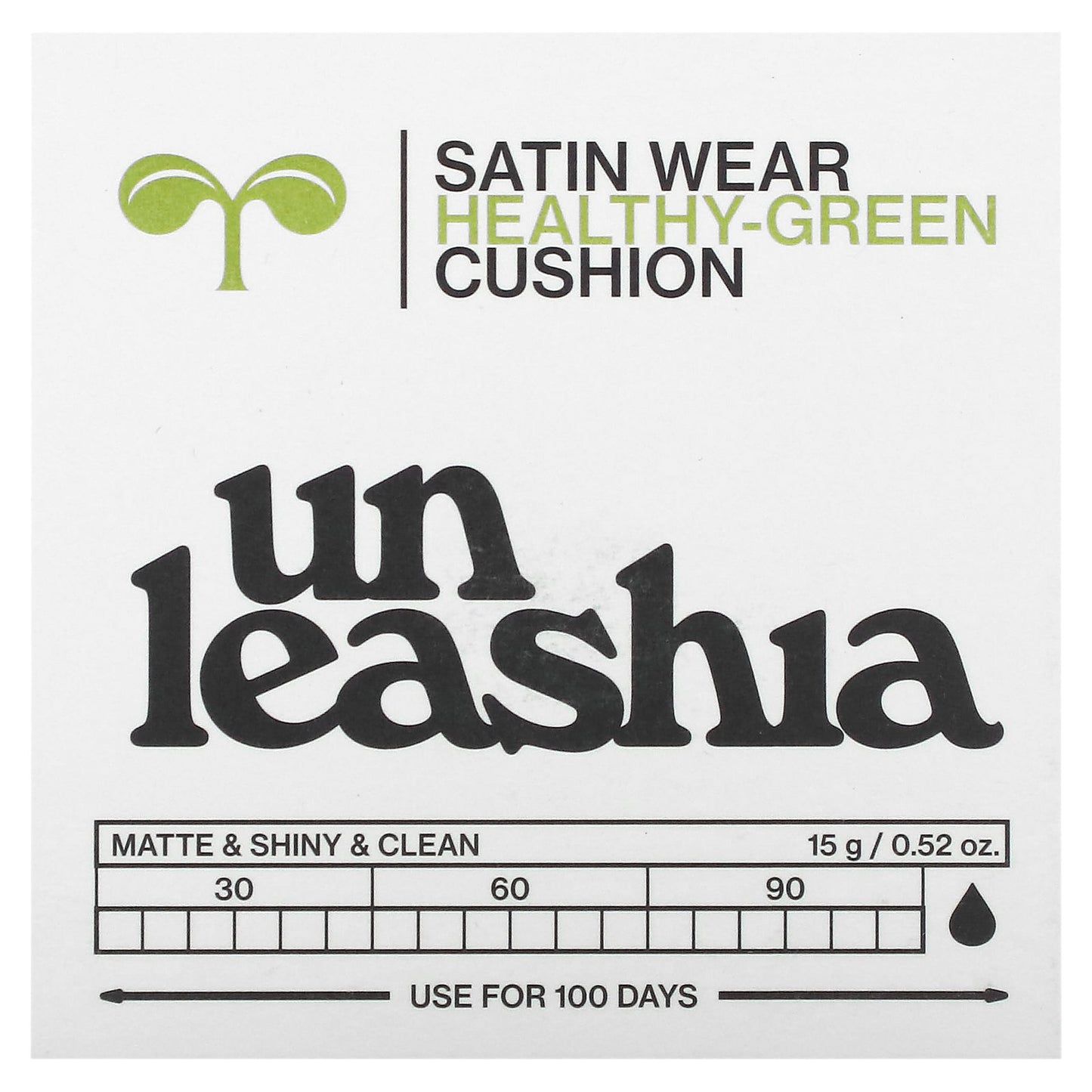 Unleashia, Satin Wear Healthy-Green Cushion, SPF 30/PA++, 23W Bisque, 0.52 oz (15 g)