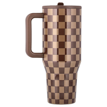 HydroJug, Traveler Tumbler, Autumn Checkers, 40 oz