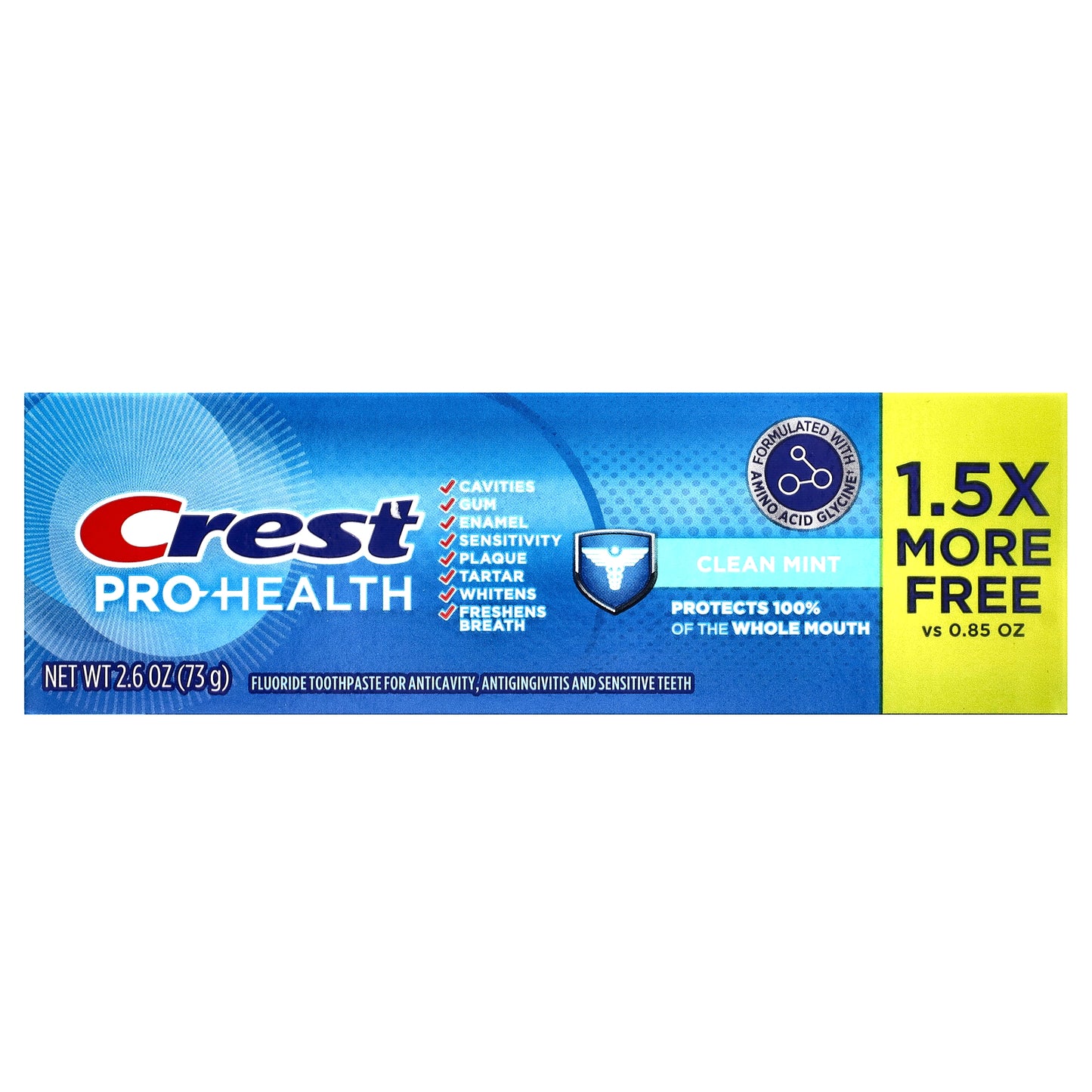 Crest, Pro-Health, Fluoride Toothpaste, Clean Mint, 2.6 oz (73 g)