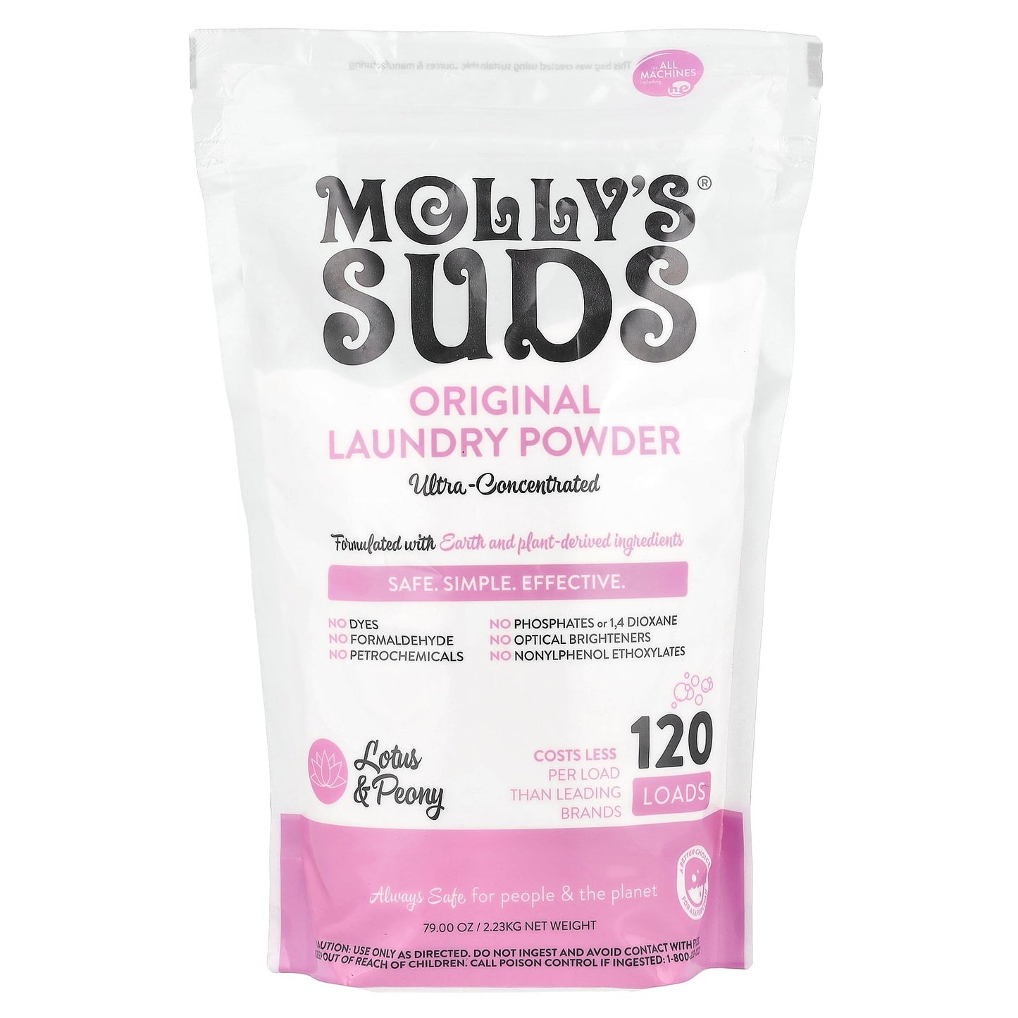 Molly's Suds, Original Laundry Powder, Lotus and Peony, 79 oz (2.23 kg)