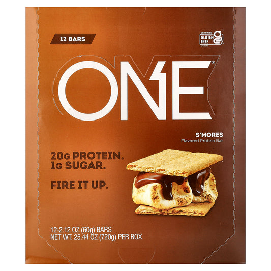 One Brands, Protein Bars, S'mores, 12 Bars, 2.12 oz (60 g) Each