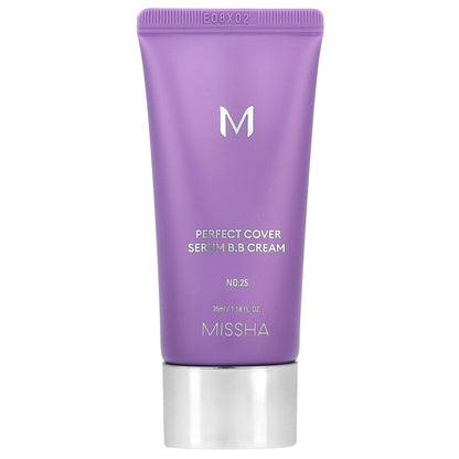 Missha, Perfect Cover Serum B.B Cream, No. 25 Warm Beige, 1.18 fl oz (35 ml)