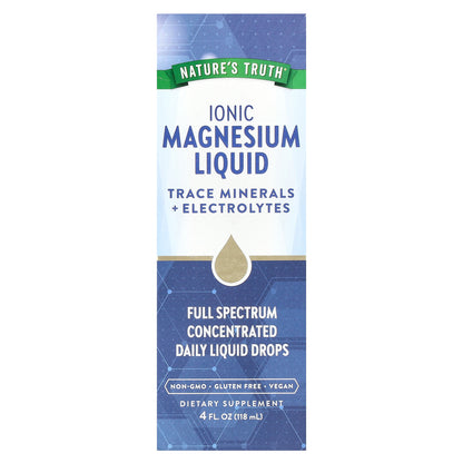 Nature's Truth, Ionic Magnesium Liquid, Unflavored, 4 fl oz (118 ml)