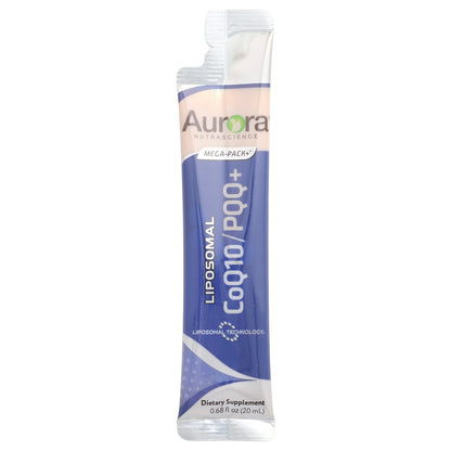 Aurora Nutrascience, Liposomal CoQ10/PQQ+, 10 Packets, 0.68 fl oz (20 ml) Each