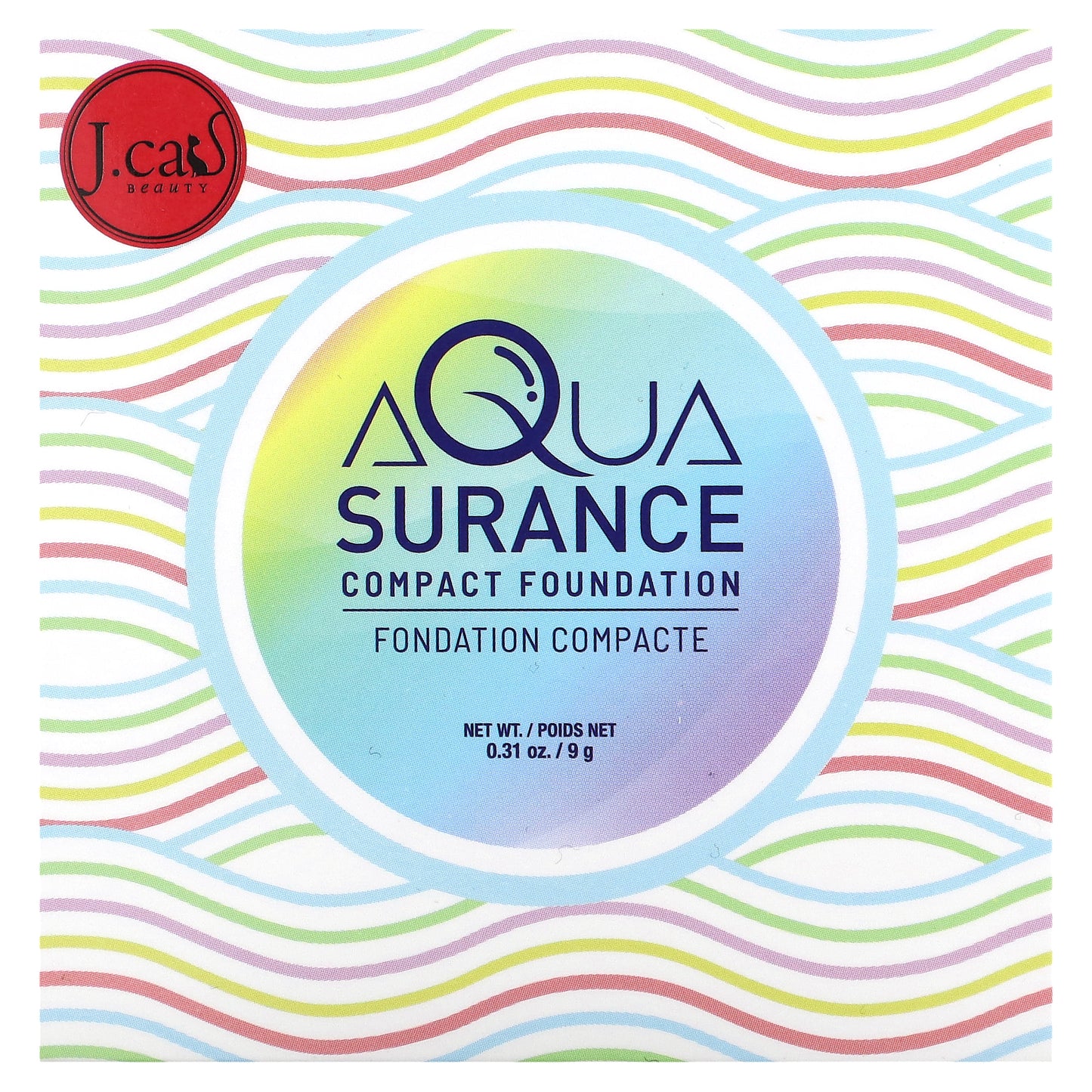 J.Cat Beauty, Aquasurance Compact Foundation, ACF101 Ivory, 0.31 oz (9 g)